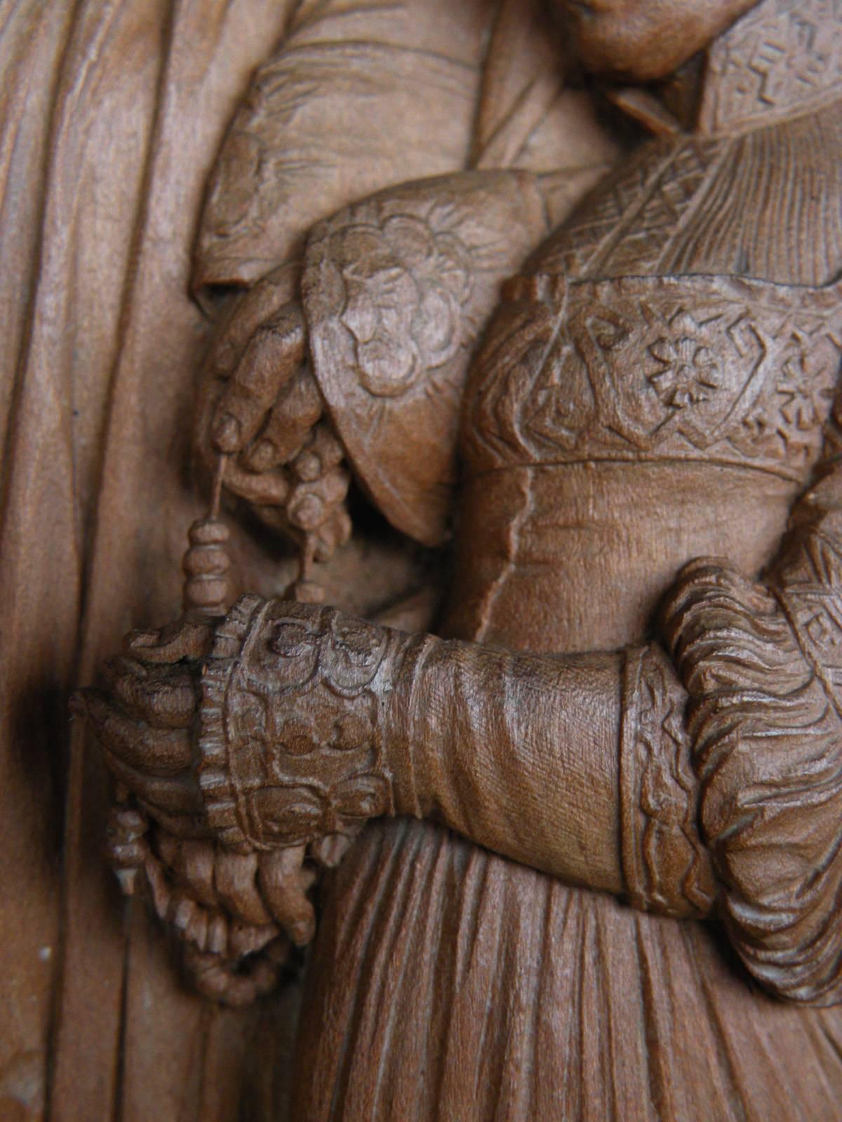 Bas-relief du XIXe siècle de Peter Nocker d'après la Madone Darmstadter de Hans Holbein en vente 2