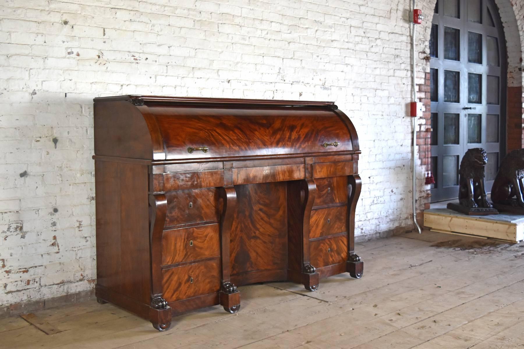 mahogany roll top desk