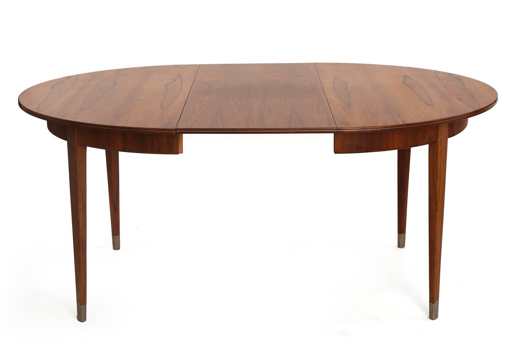 Danish Rare Rosewood and Pewter Dining Table by Georg Kofoed