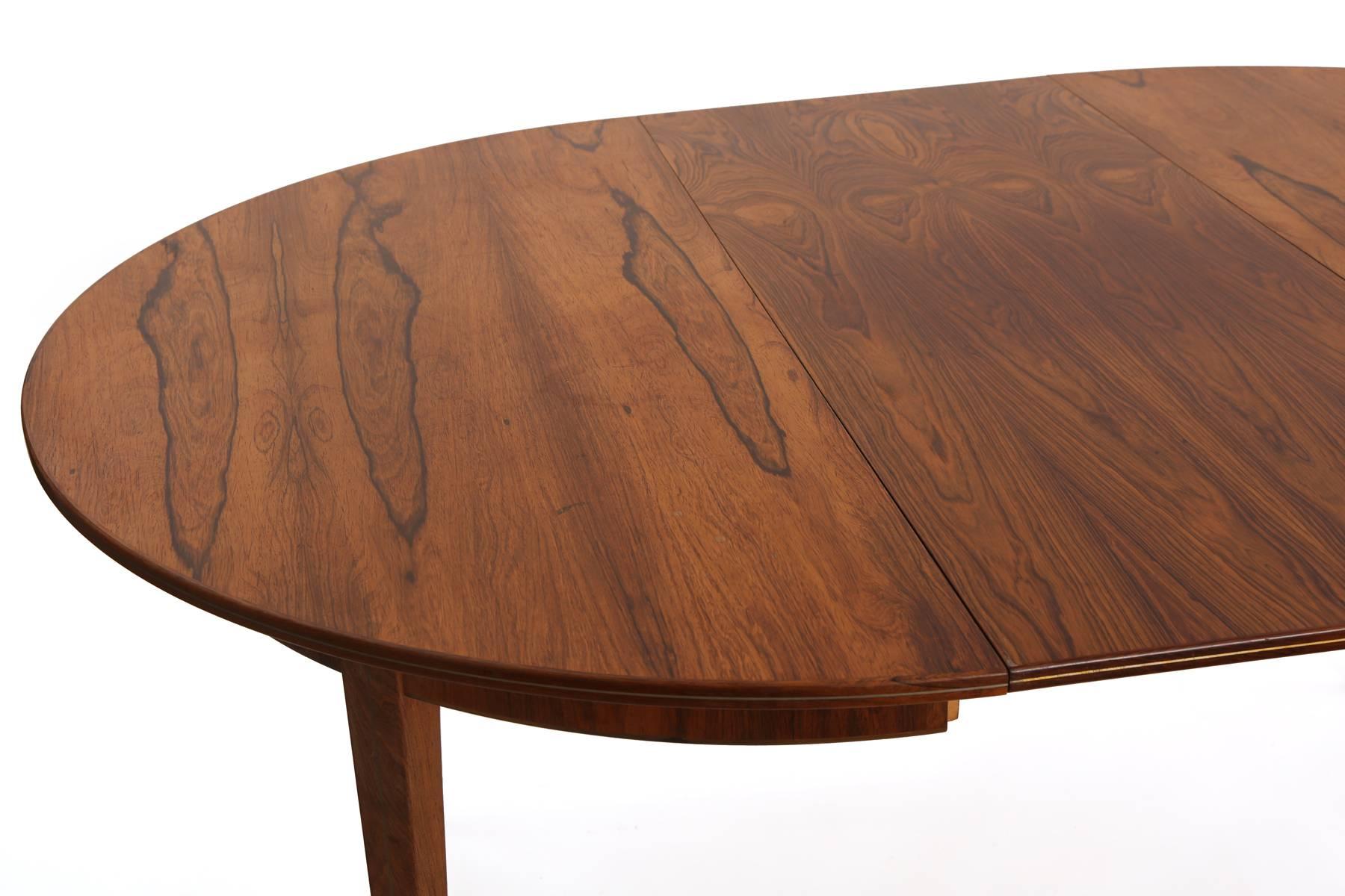 Rare Rosewood and Pewter Dining Table by Georg Kofoed In Good Condition In Phoenix, AZ
