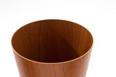 4 Beautifully Grained Teak Swedish Waste Baskets