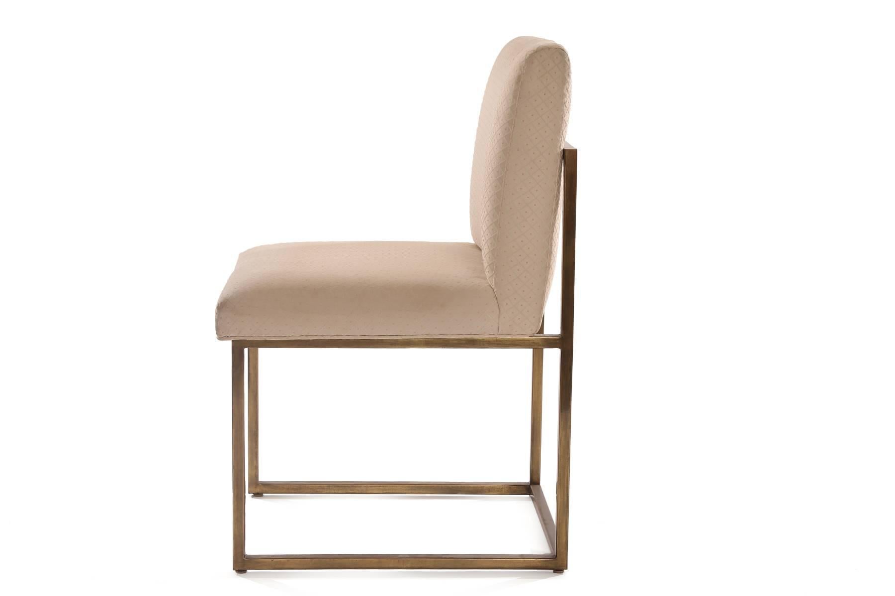 Milo Baughman Thayer Coggin Bronze Dining Chairs 1