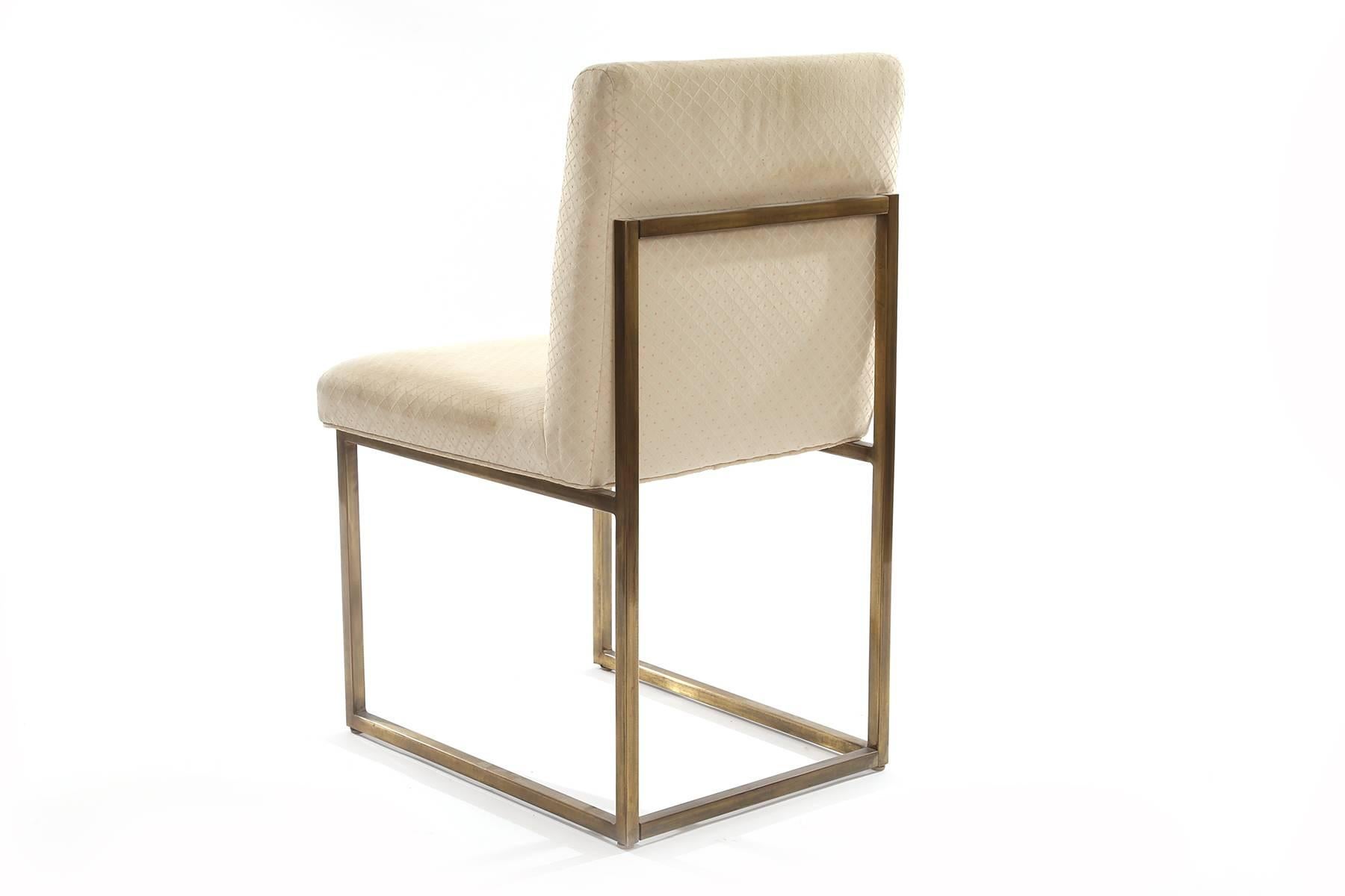 Late 20th Century Milo Baughman Thayer Coggin Bronze Dining Chairs