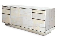 Fabulous Mirror Polished Paul Evans Cityscape Credenza
