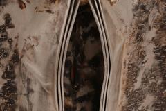 Cheung Yee 'Birth' Embossed Hand-Carved Metal Wall Sculpture