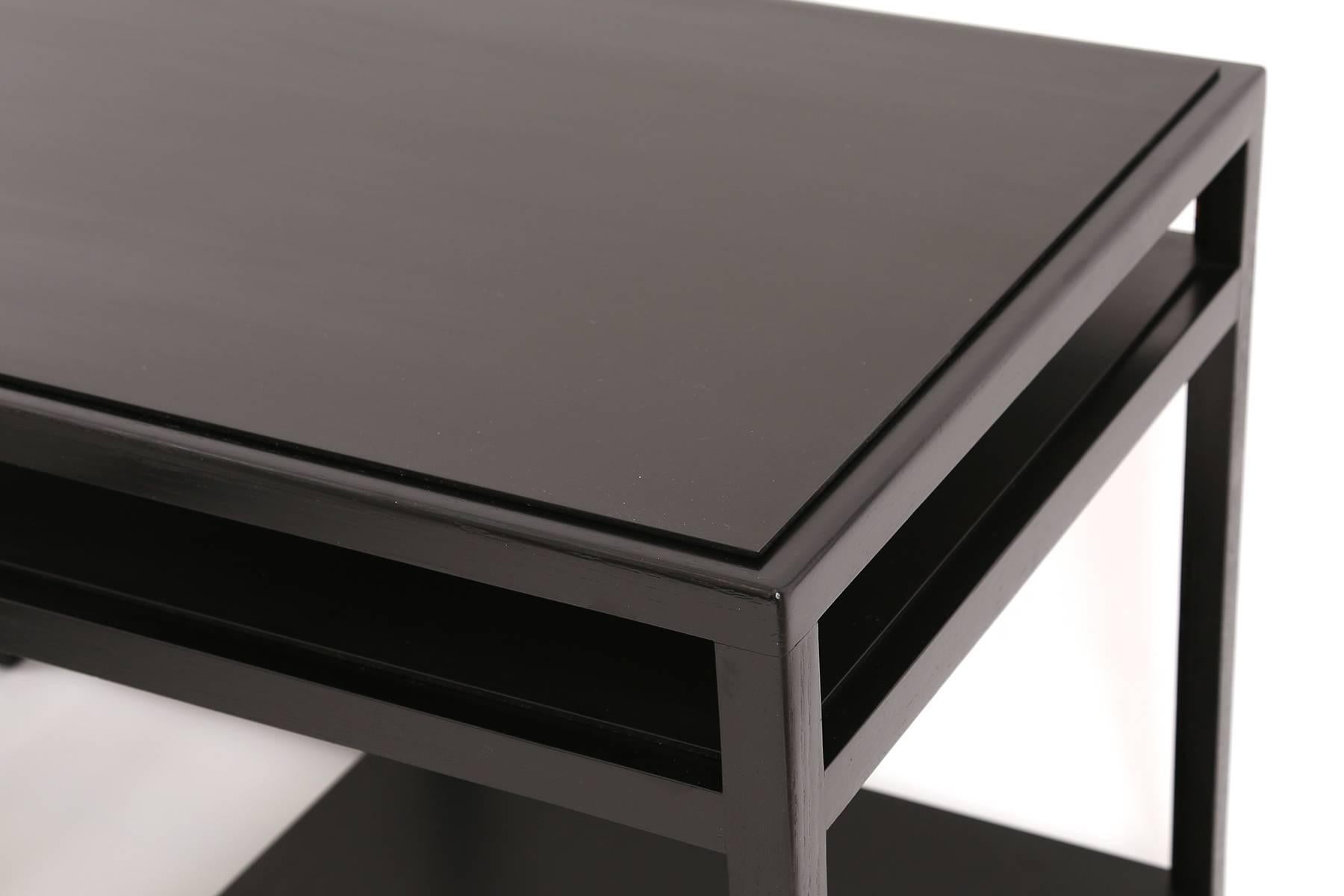 Interlocking Ebonized Tables by Wormley for Dunbar In Excellent Condition In Phoenix, AZ