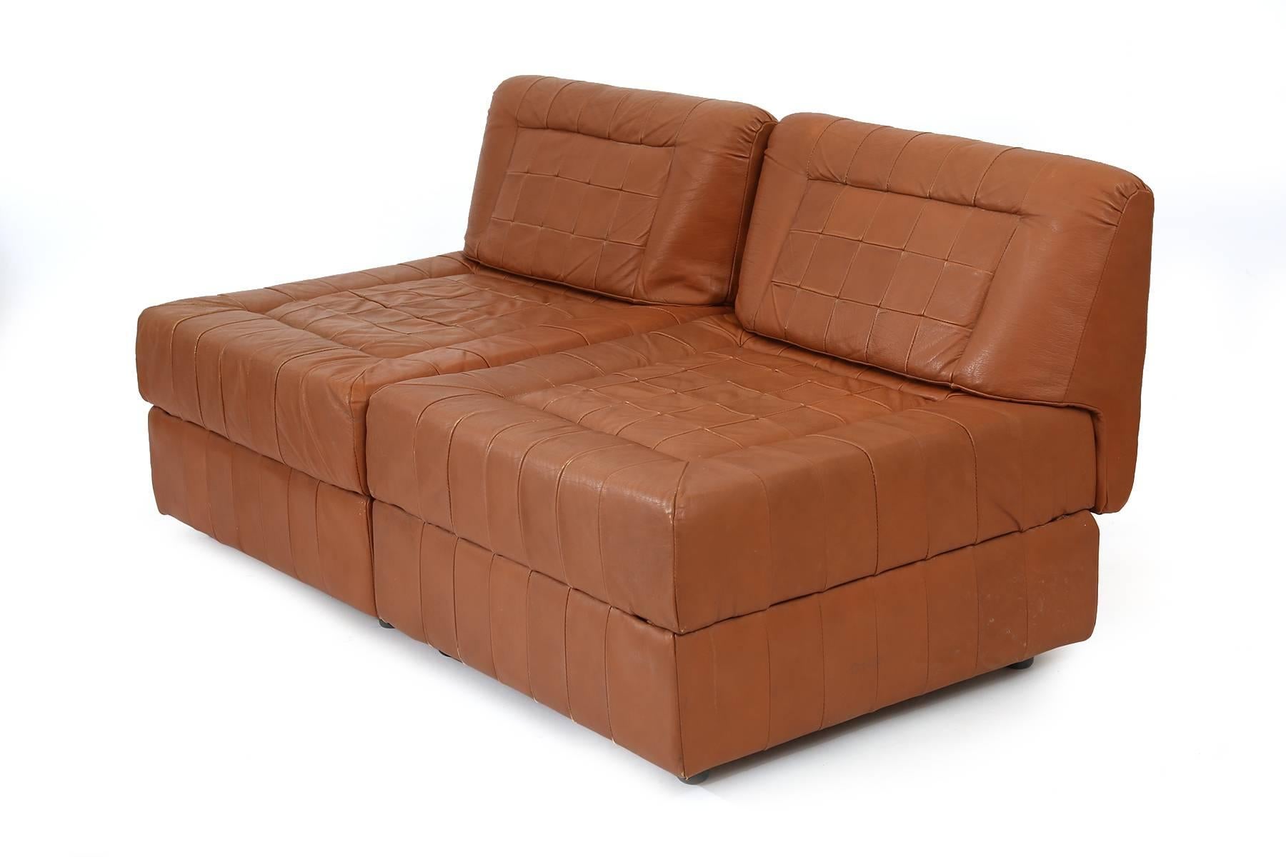 Mid-Century Modern Percival Lafer Patchwork Leather Sofa