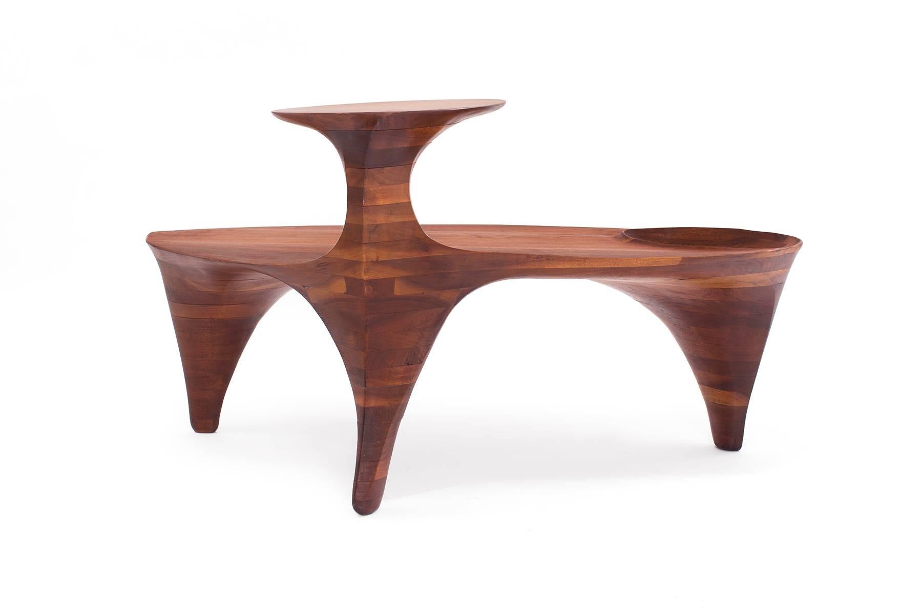 Mid-20th Century One off Allen Ditson Walnut Cocktail Table