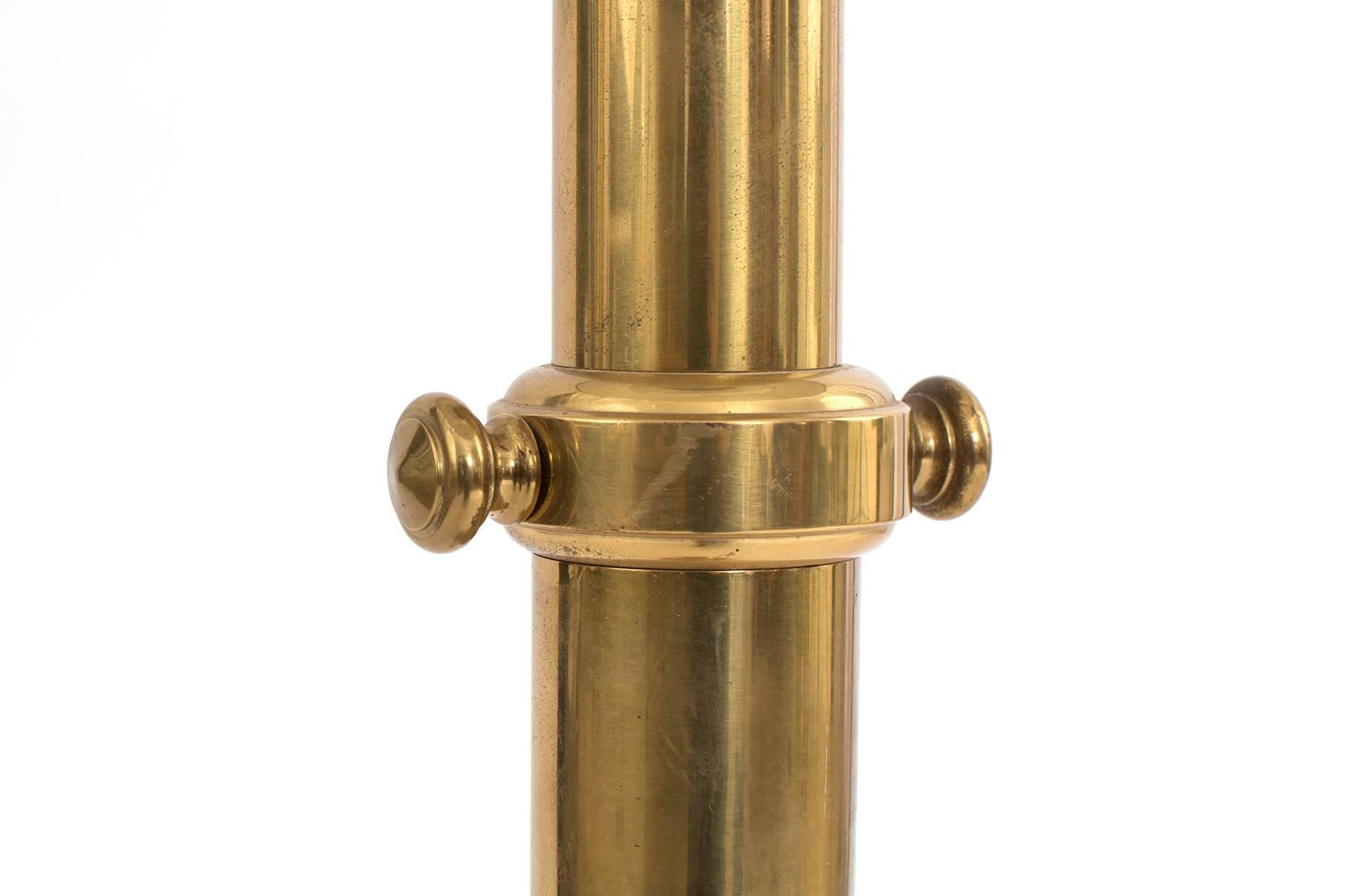 Mid-Century Modern Warren Kessler Large-Scale Patinated Brass Lamps