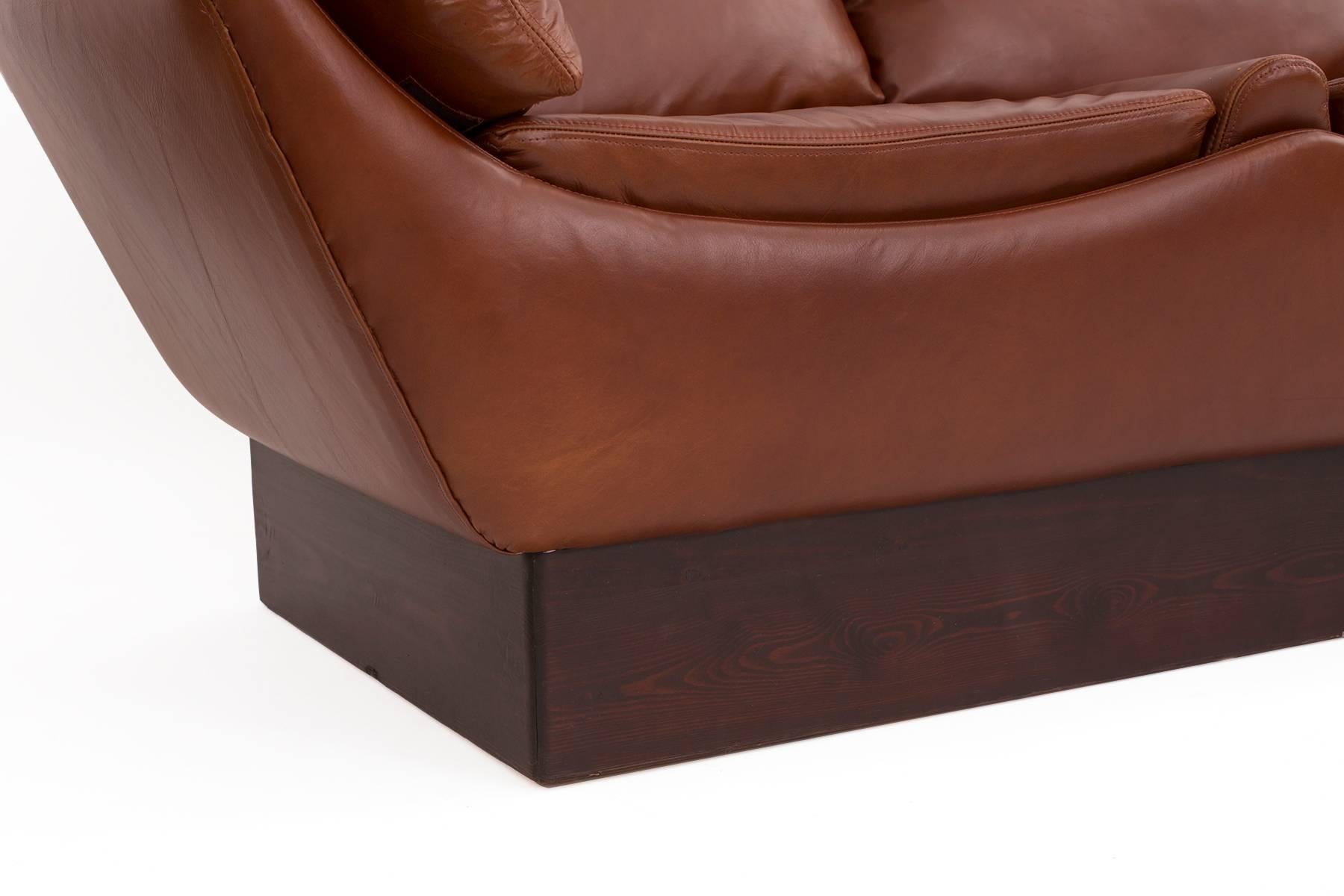 European Phenomenal Danish Leather Sofa