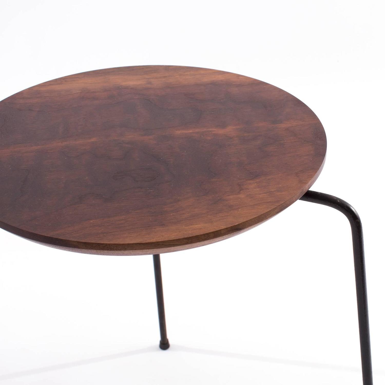 Solid Walnut and Iron Stackable Stools or End Tables For Sale at 1stdibs