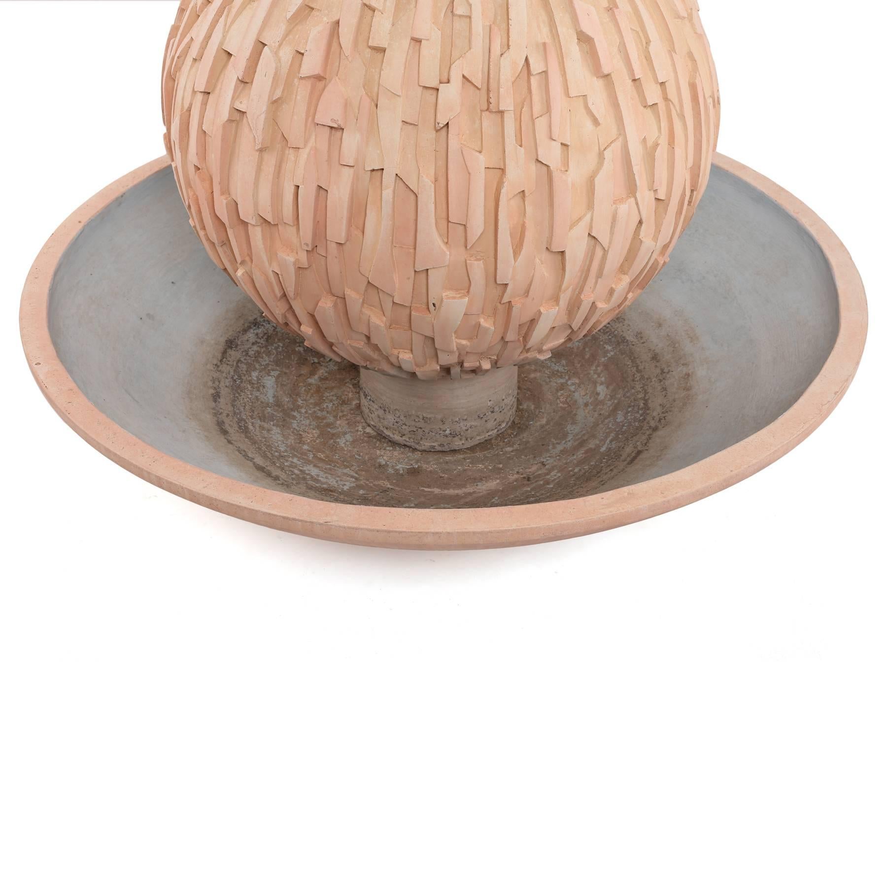 American Large-Scale Brutalist Concrete Fountain