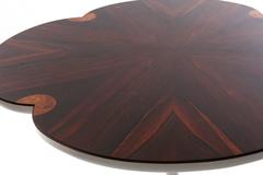 Rosewood and Burl Shamrock Table by Berkey Gay