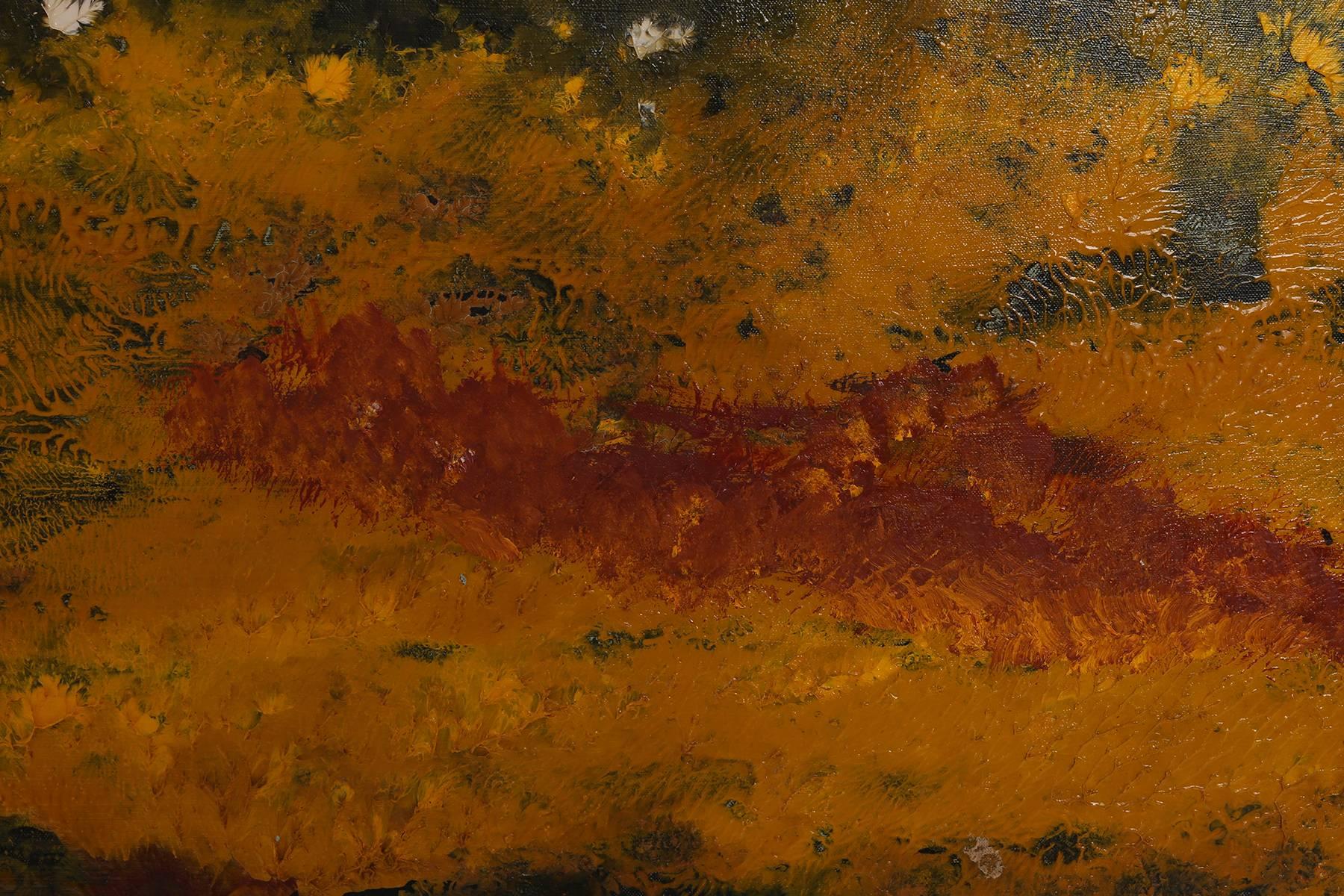 Mid-Century Modern Steven Sles Oil on Linen Painting