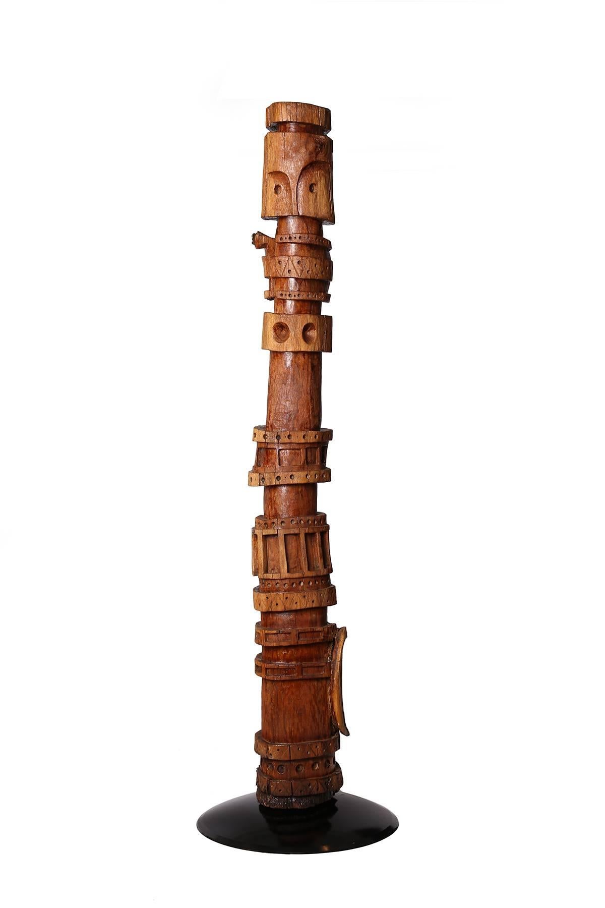 Five Monumental Kathy Haun Solid Walnut Ancestral Totems 4