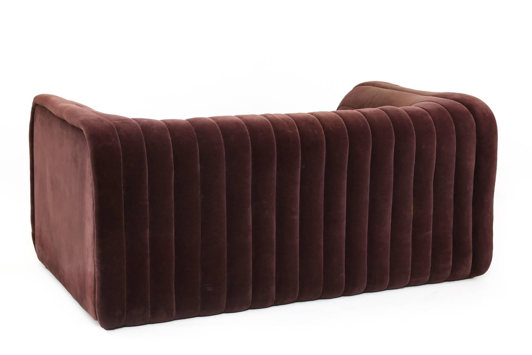 Wonderful Pair of Artima for Turner Velvet Loveseats 1