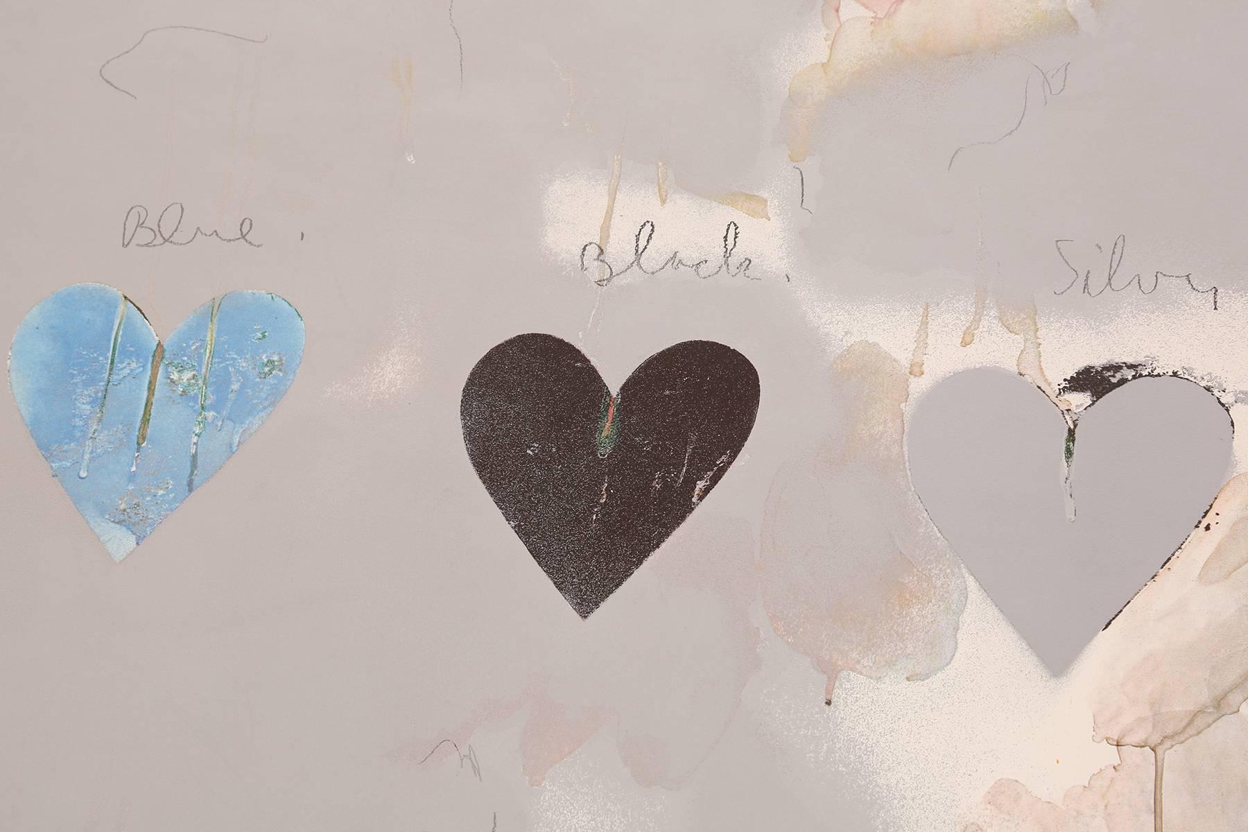 jim dine 8 hearts lithograph