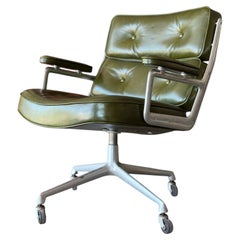 Eames Herman Miller Time Life Executive Chair in Green Leather