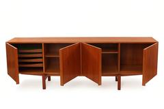 Ib Kofod-Larsen Beautifully Grained Teak Credenza