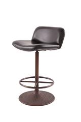 Four 'Caribe' Leather and Bronze Counter Stools by Tapiovaara