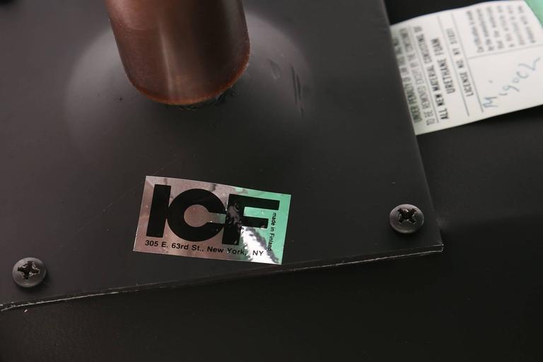 Four 'Caribe' Leather and Bronze Counter Stools by Tapiovaara at 1stDibs