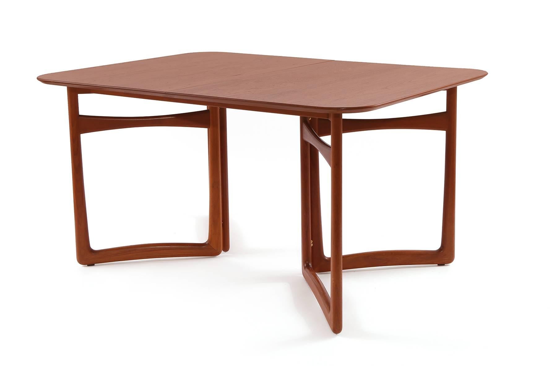 Danish Teak and Brass Dining Table by Hvidt and Nielsen