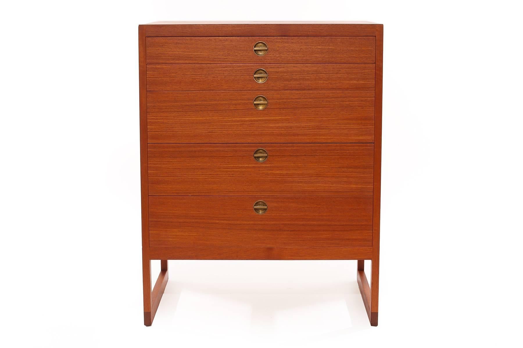 Mid-Century Modern Borge Mogensen Teak and Brass Chests