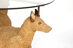 Mario Lopez Torres Woven Reed and Copper Dining Table