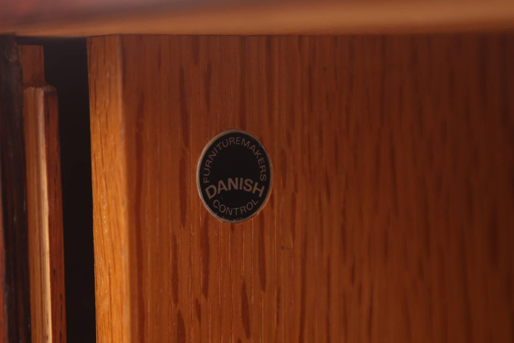 Mid-20th Century Hans Wegner Rosewood and Stainless 'President' Credenza