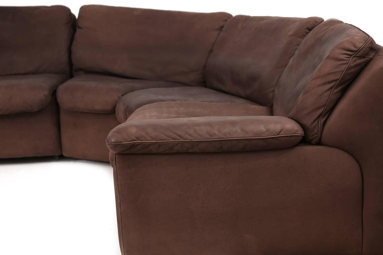 De Sede Nine Section Buffalo Leather Sofa At 1stdibs Mid Century Modern De Sede Nine Section Buffalo Leather Sofa For
