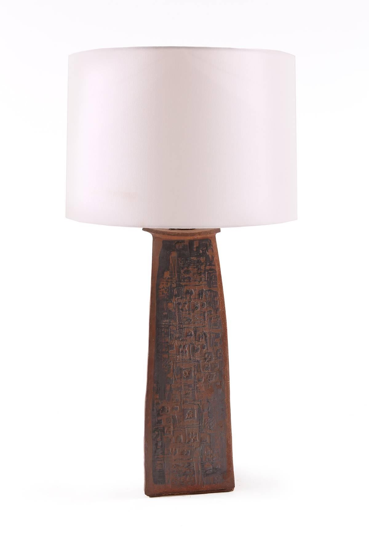 Mid-Century Modern Sculptural Studio Large Ceramic Table Lamp