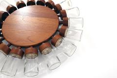 Digsmed 18 Jar Teak and Glass Spice Wheel