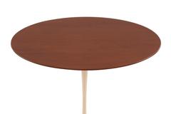 Eero Saarinen Knoll Walnut and Iron Oval Side Table