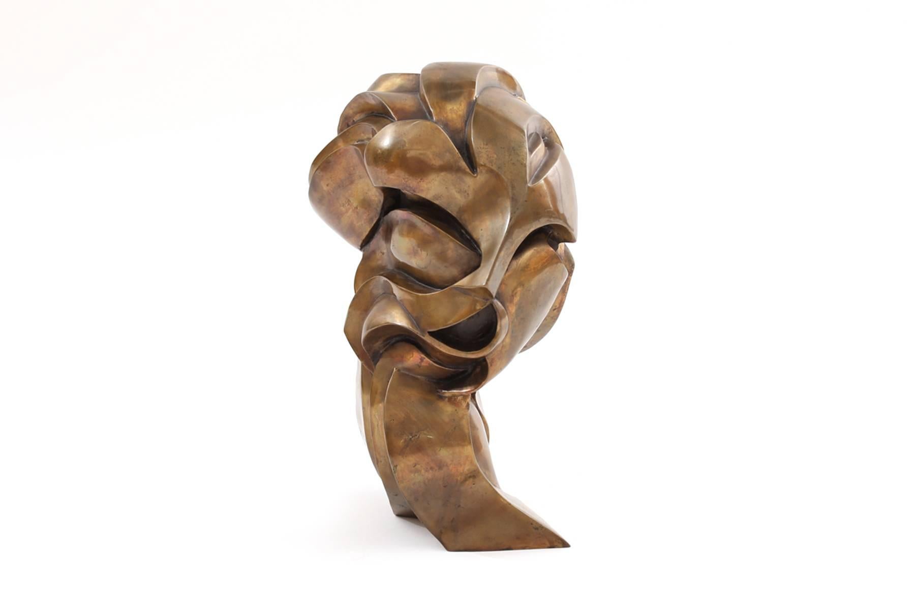 Robert Clark bronze sculpture, circa late 1970s. Clark, more notably known for his costume jewelry also was quite an accomplished and exhibited sculptor. He teamed with William De Lillo to create their haute couture jewelry house of William De Lillo
