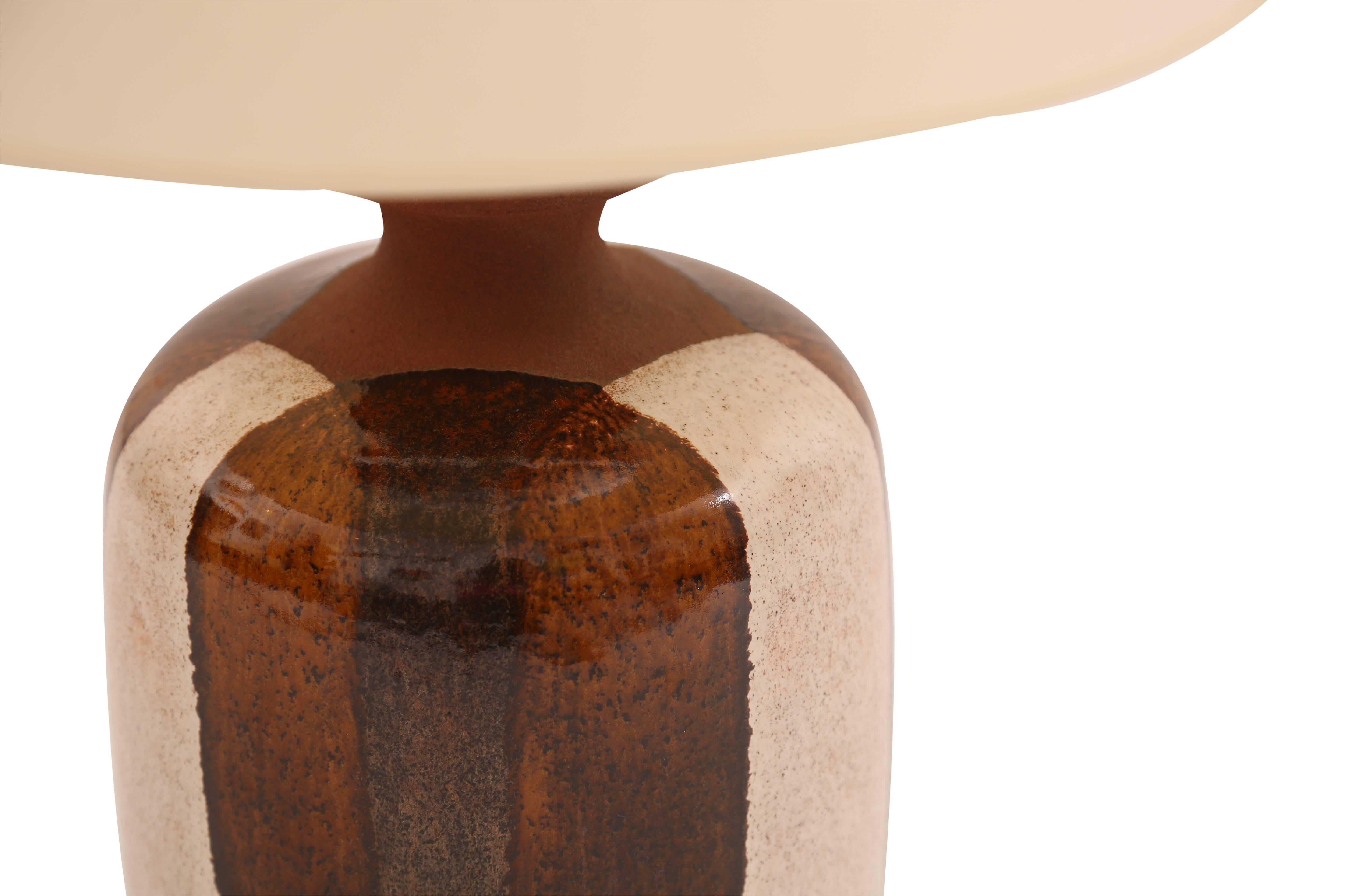 Mid-Century Modern Pair of David Cressey Glazed Ceramic Lamps