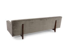 Edward Wormley for Dunbar Bracket Back Sofa in Gray Mohair