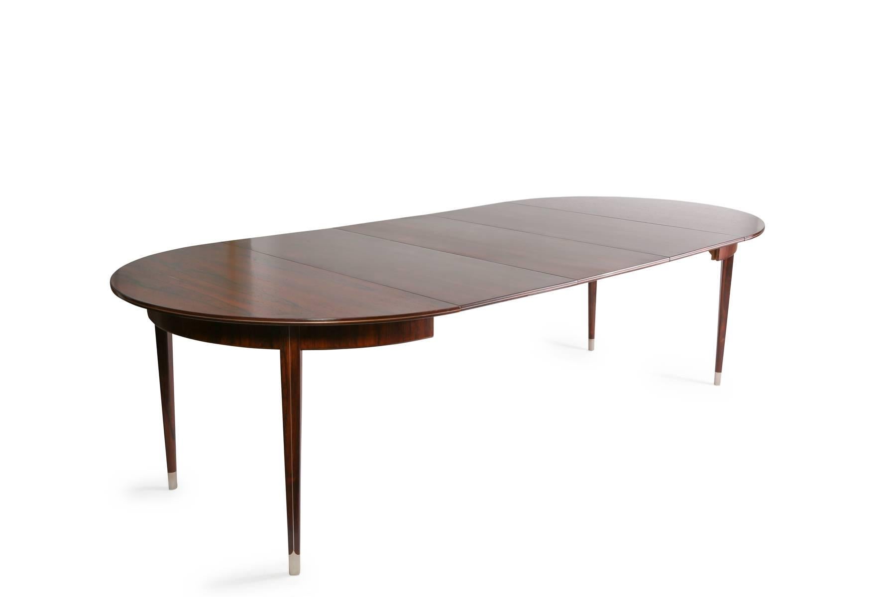 Georg Kofoed Rosewood and Pewter Dining Table 3