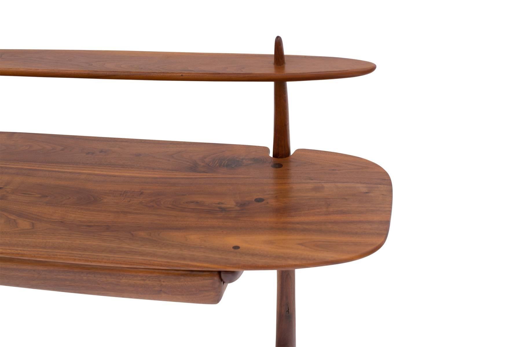 Mid-Century Modern Allen Ditson Solid Walnut Commissioned Desk