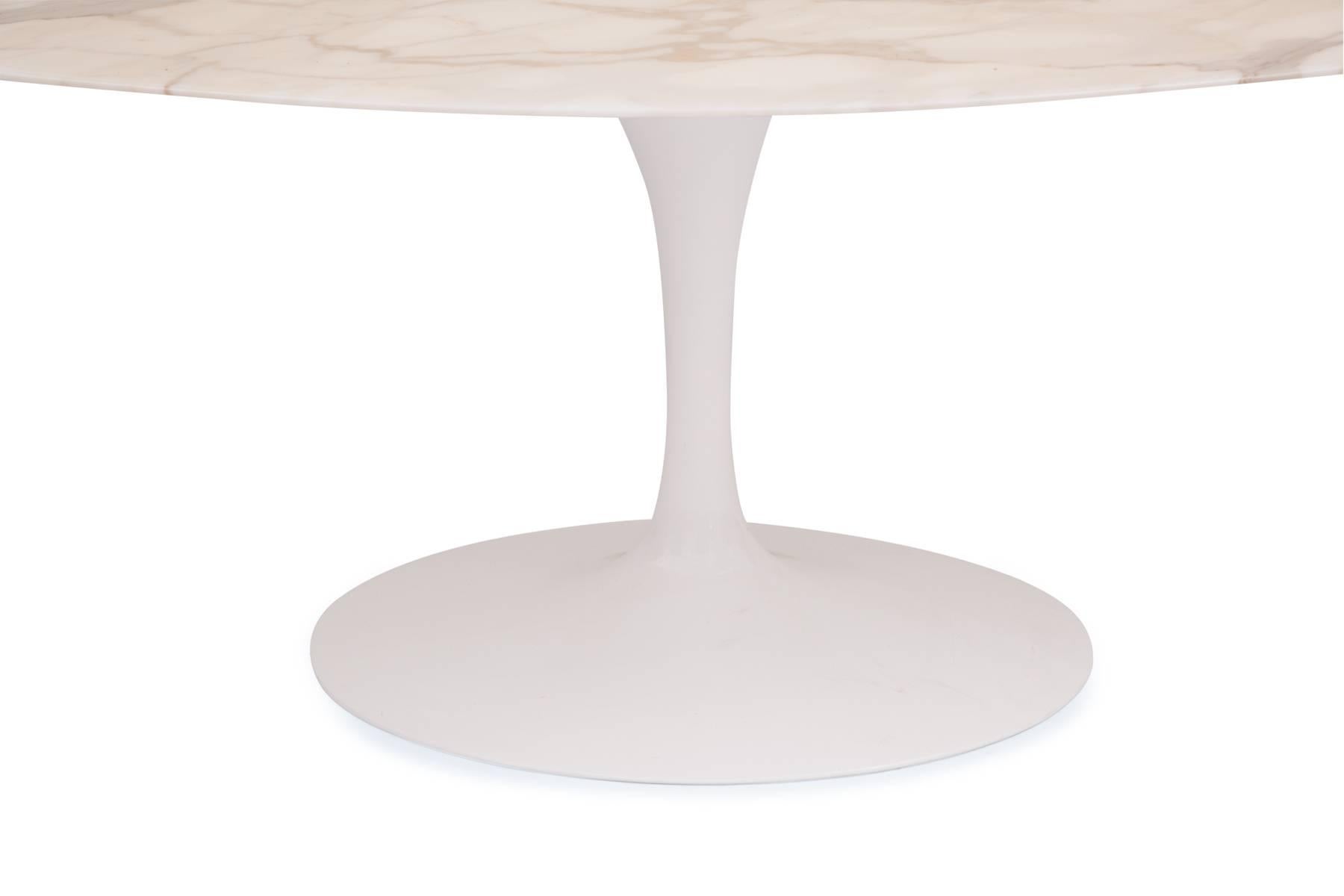 American Eero Saarinen Knoll Calacatta Marble Oval Dining Table