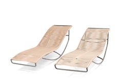 Pair of Walter Lamb Waikiki Bronze Lounges