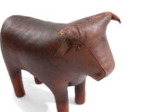 Omersa Large-Scale Leather Bull Ottoman