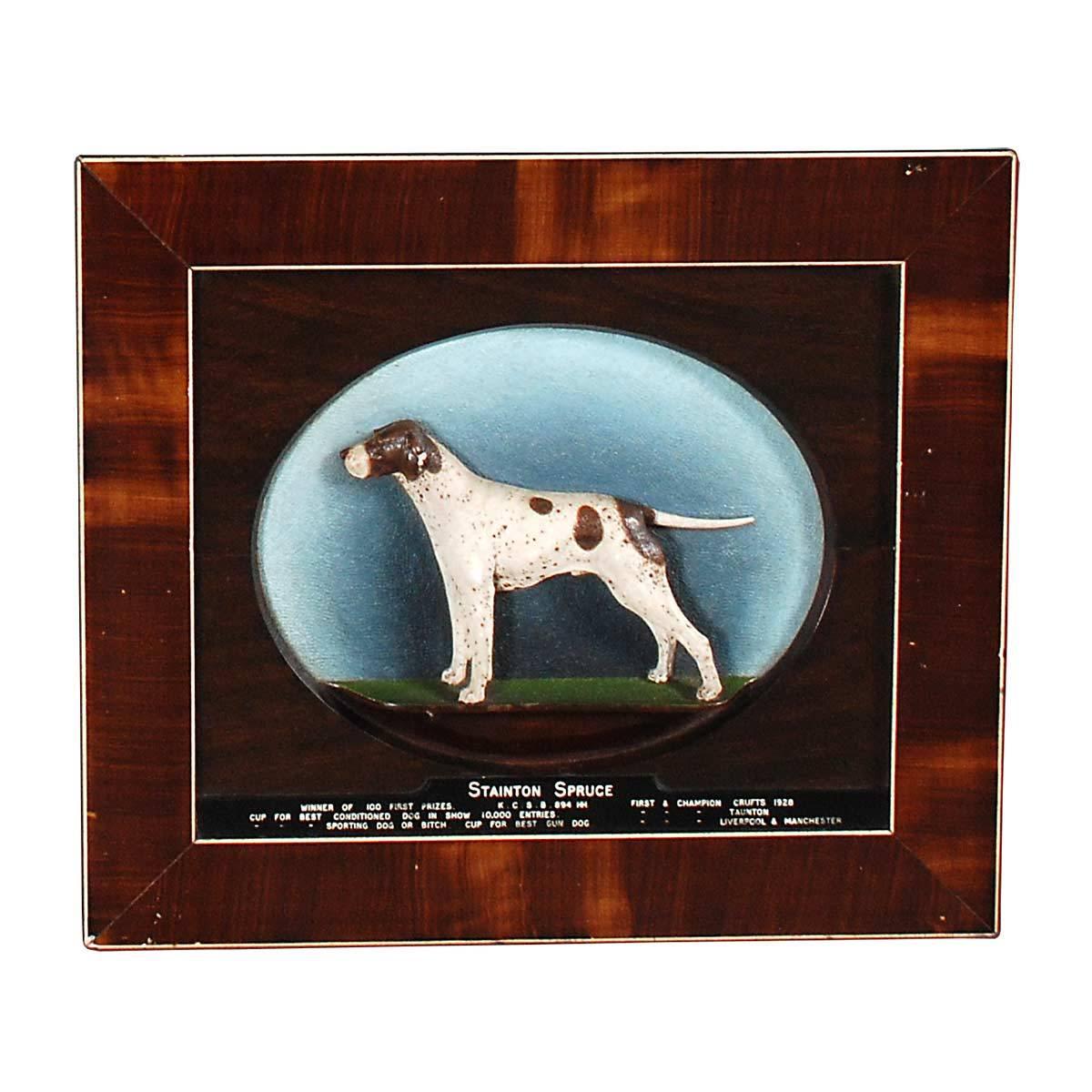 Mid-20th Century Set of Four Plaques Depicting Champion Show Dogs For Sale