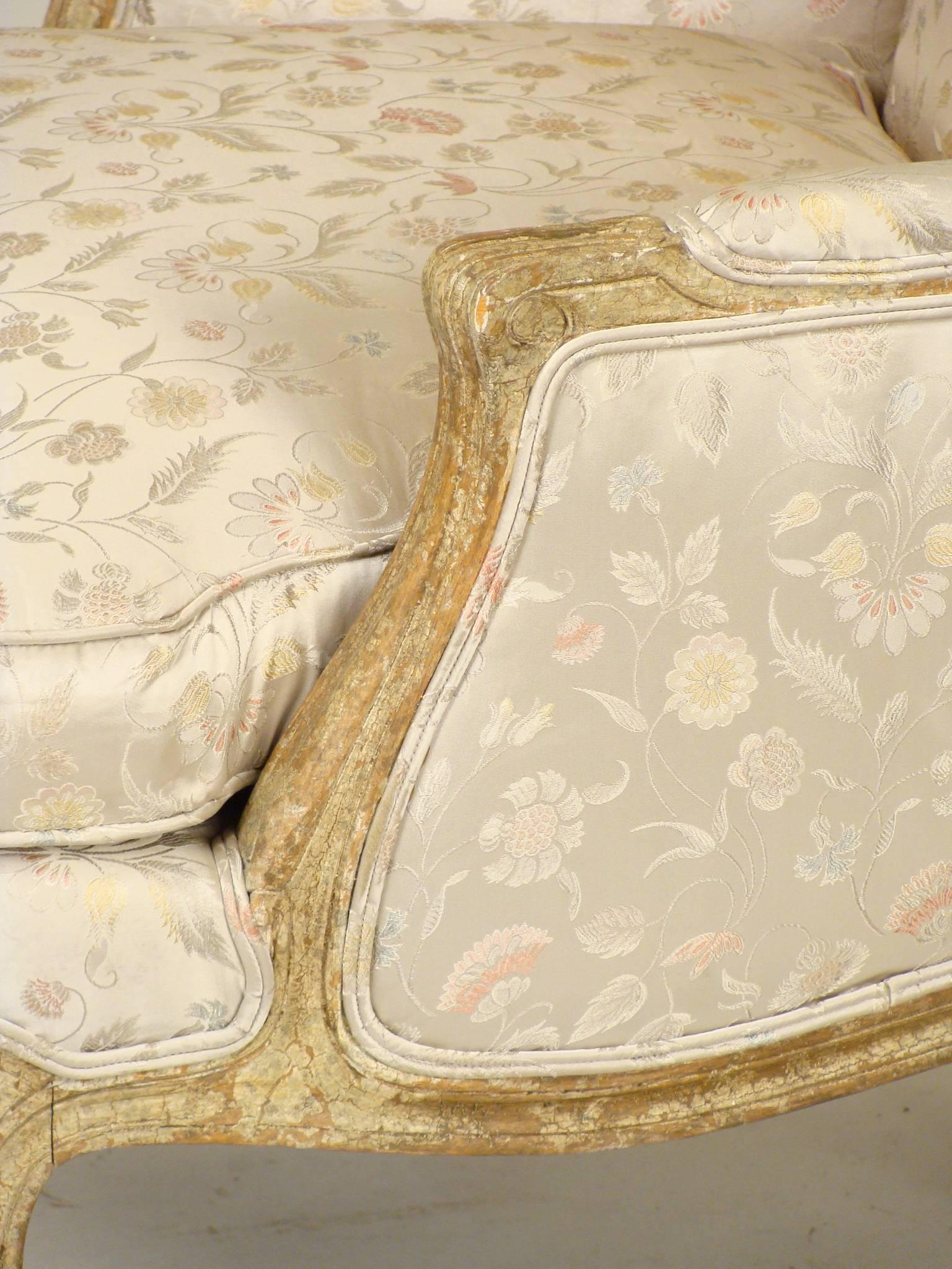Pair of Louis XV Style Painted Bergeres 2
