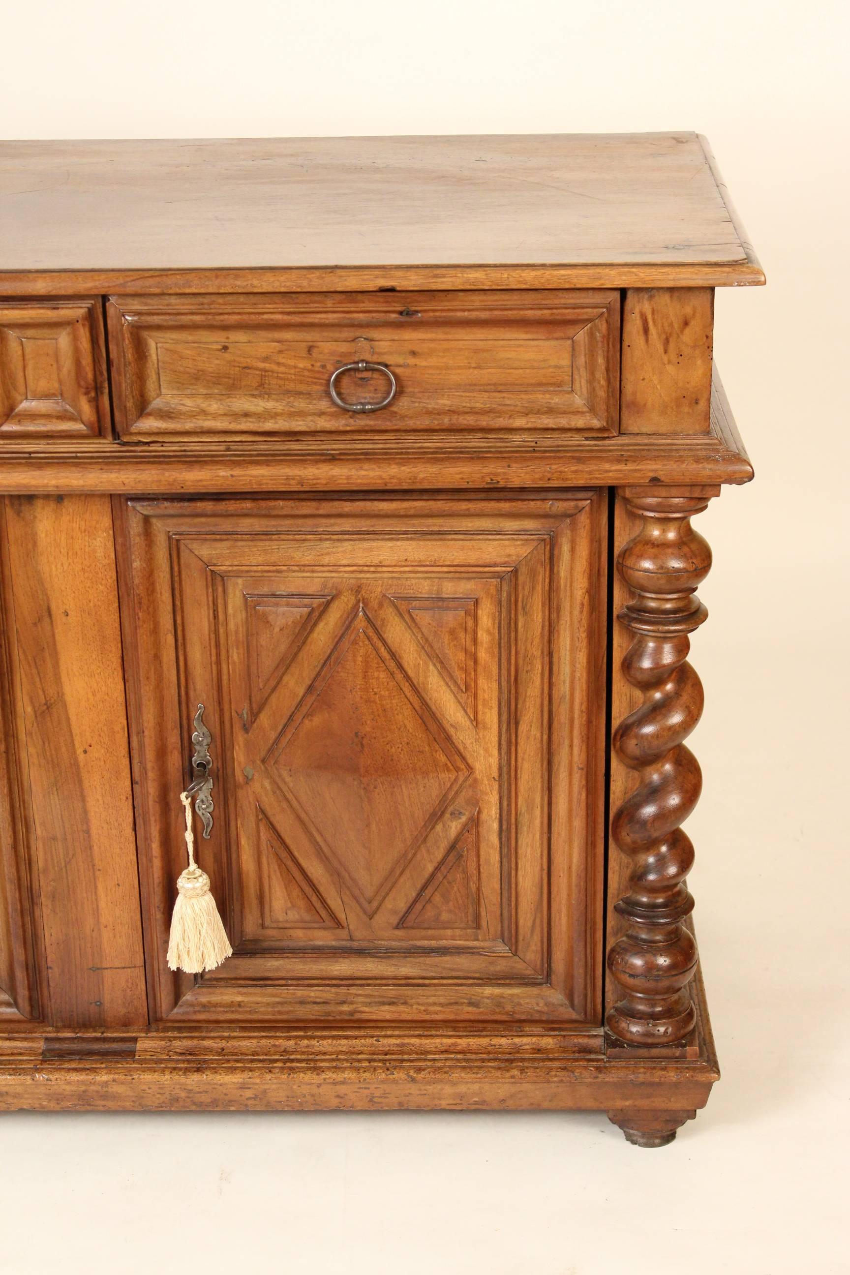 Louis XIV Style Walnut Buffet In Excellent Condition In Laguna Beach, CA
