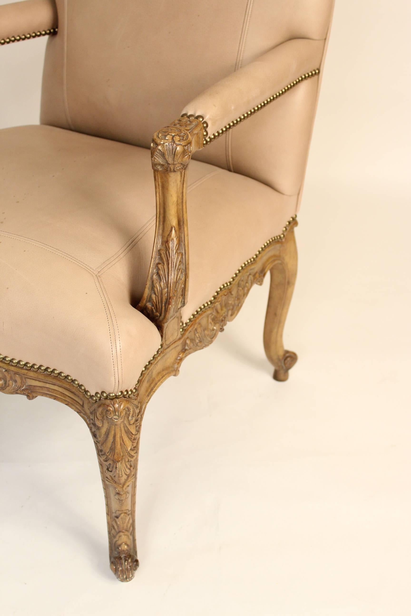 Contemporary Pair of Louis XV Style Armchairs