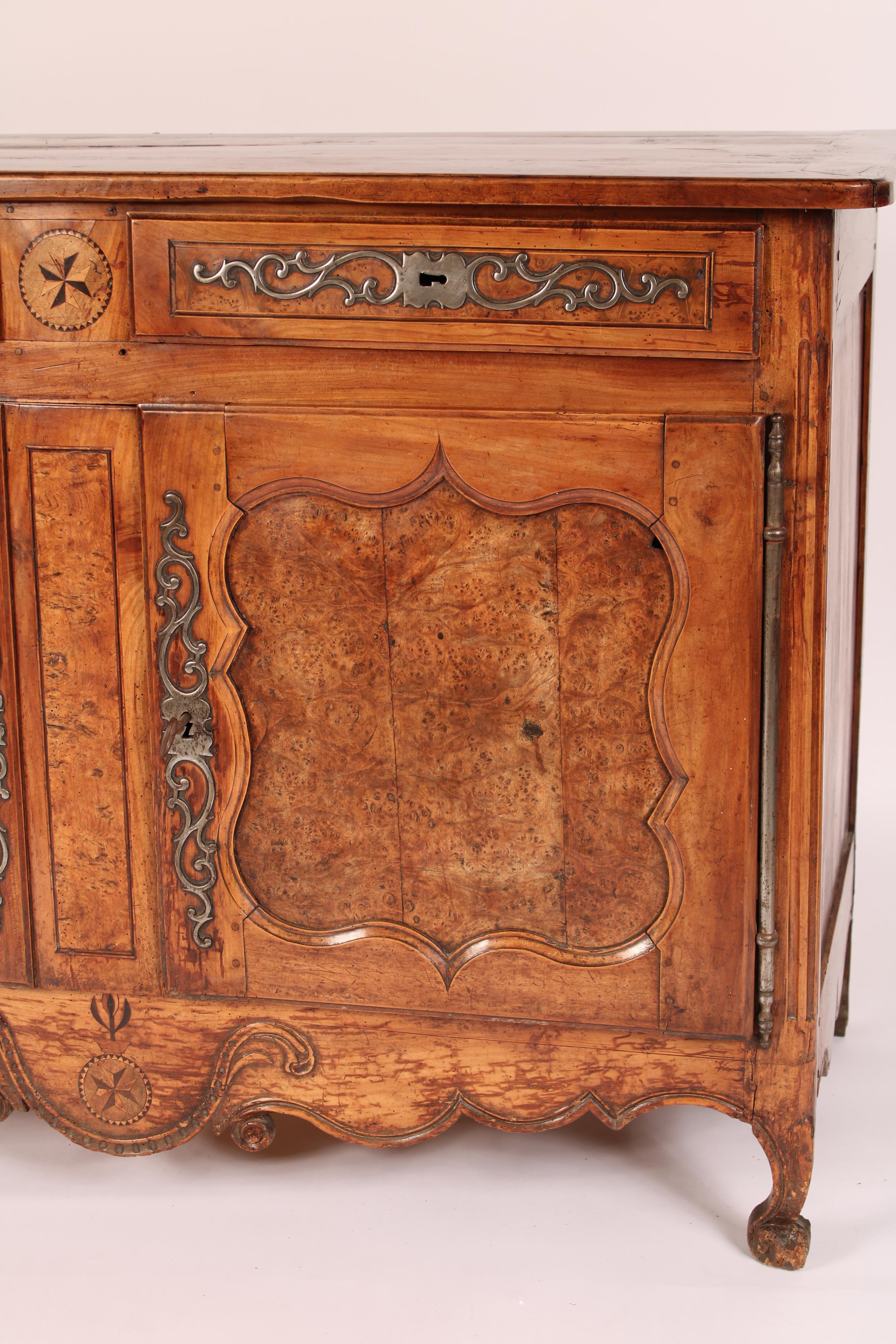 Beech Louis XV Provincial Buffet For Sale