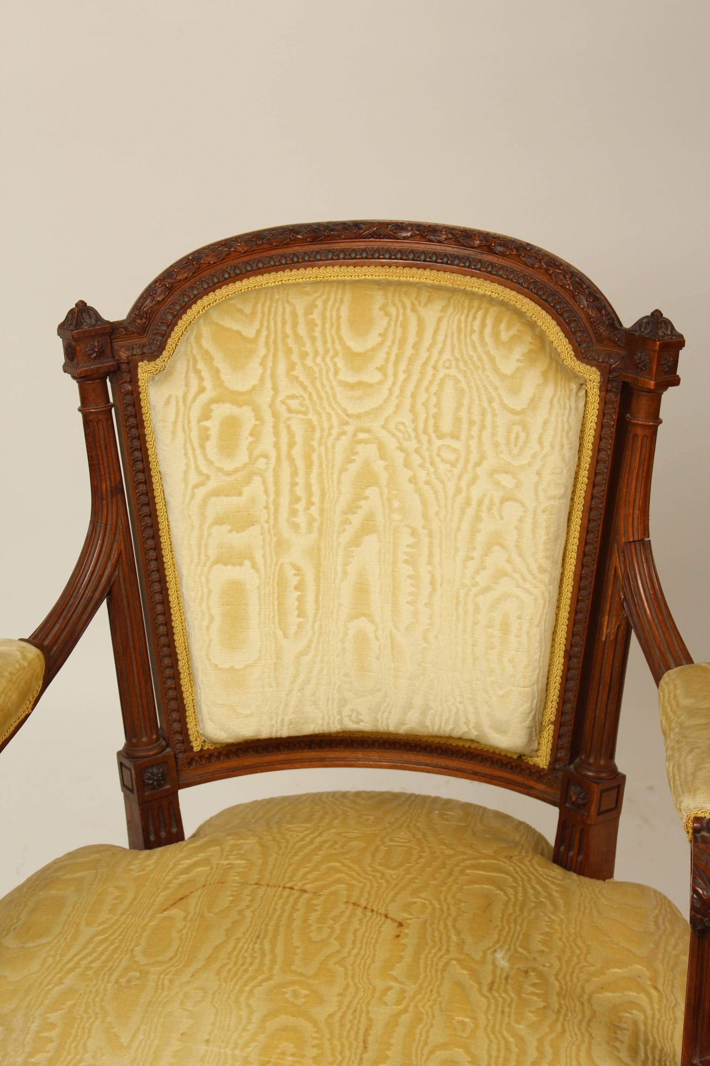 Pair of Louis XVI Style Armchairs 3