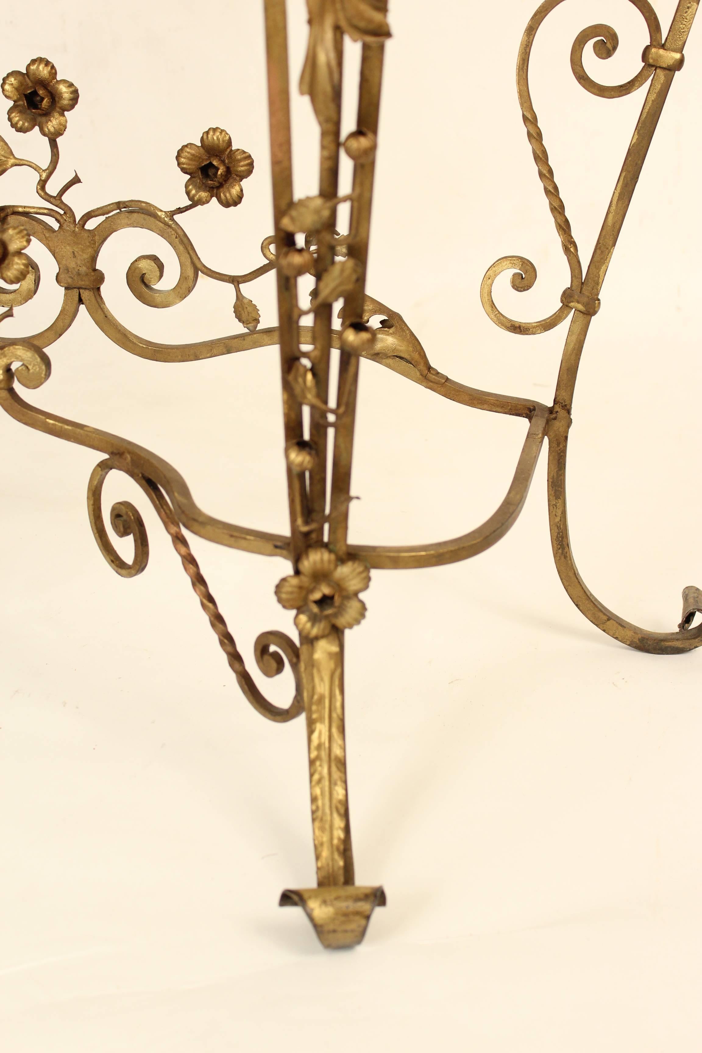 Early 20th Century Gilt Iron Console Table