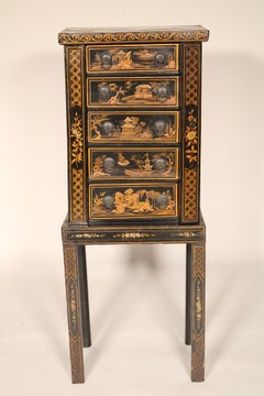 George III Style Chinoiserie Decorated End Table