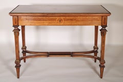Napoleon III Style Rose Wood and Tulip Wood Writing Table with Brass Trim